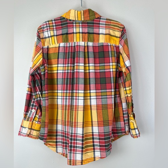 VTG Polo Ralph Lauren Kids 3T Vibrant Multicolor Plaid Button Down LS Shirt FALL - Picture 6 of 8
